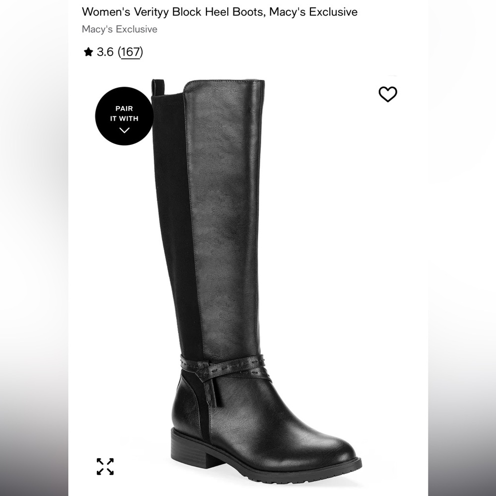 Style & Co. Black Over the Knee Boots
